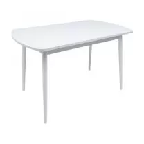 Стол раздвижной Винер, 120(152)*70, белый, закаленное стекло + лдсп фотография