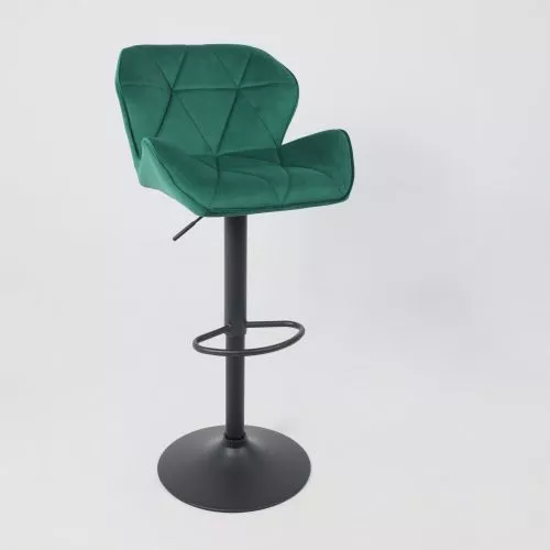 картинка Стул барный Berlin, зеленый, велюр