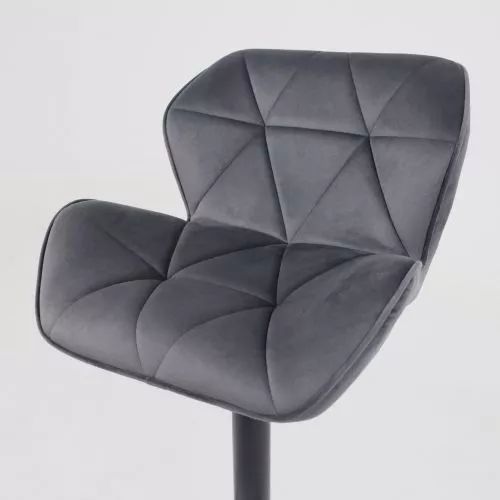 картинка Стул барный Berlin, темно-серый, велюр