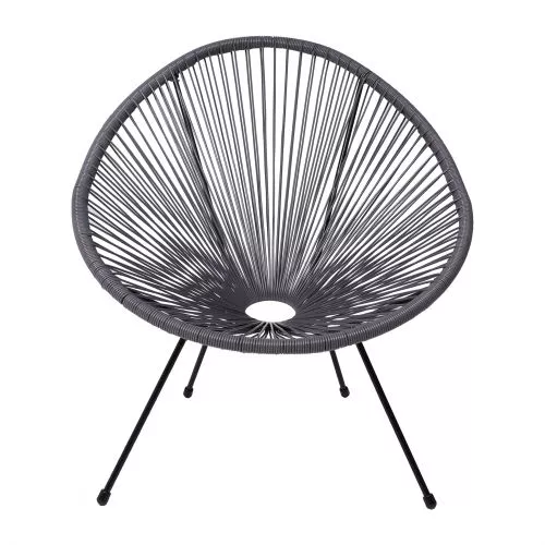 картинка Кресло садовое RIMINI, иск. ротанг, серый