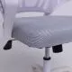 картинка Кресло рабочее, поворотное RICCI NEW, white, ткань/сетка, светло-серый