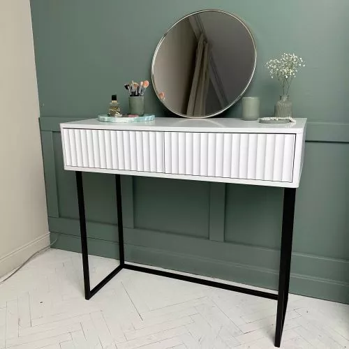 картинка Стол-консоль SHTABE ROYAL 5011 эко, Белый-Белый-Черный
