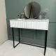 картинка Стол-консоль SHTABE ROYAL 5011 эко, Белый-Белый-Черный