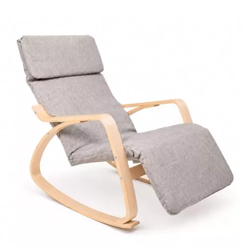 картинка Кресло-качалка Smart, серый, ткань