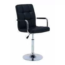 Кресло поворотное Rosio, черный, экокожа фотография