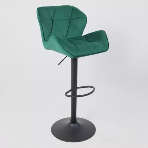 картинка Стул барный Berlin, зеленый, велюр