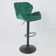 картинка Стул барный Berlin, зеленый, велюр картинка Стул барный Berlin, зеленый, велюр