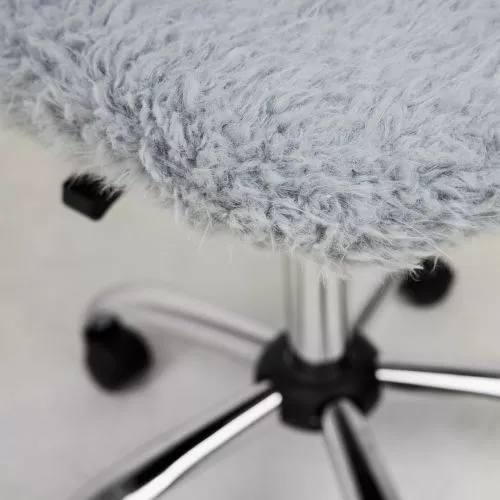 картинка Кресло поворотное Fluffy, серый, искусственный мех