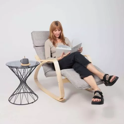 картинка Кресло-качалка Smart, серый, ткань