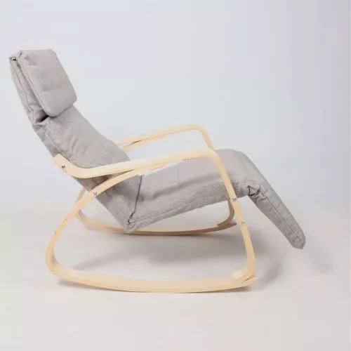 картинка Кресло-качалка Smart, серый, ткань