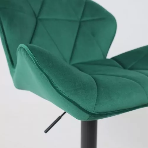 картинка Стул барный Berlin, зеленый, велюр