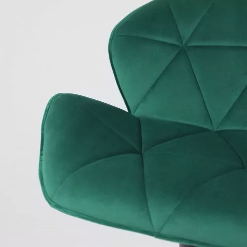 картинка Стул барный Berlin, зеленый, велюр
