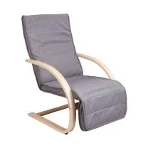 Кресло-качалка Grand, серый, ткань фотография