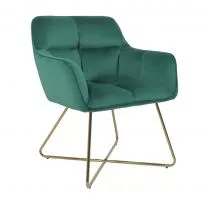 Кресло FLORIDA, зеленый велюр HCJ-18 /золото фотография