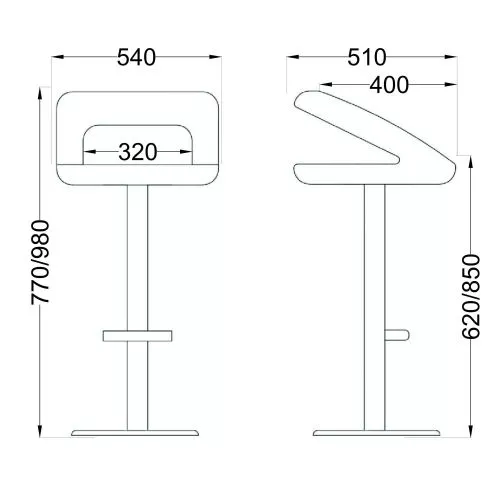 картинка Стул барный Rosa, кремовый, экокожа
