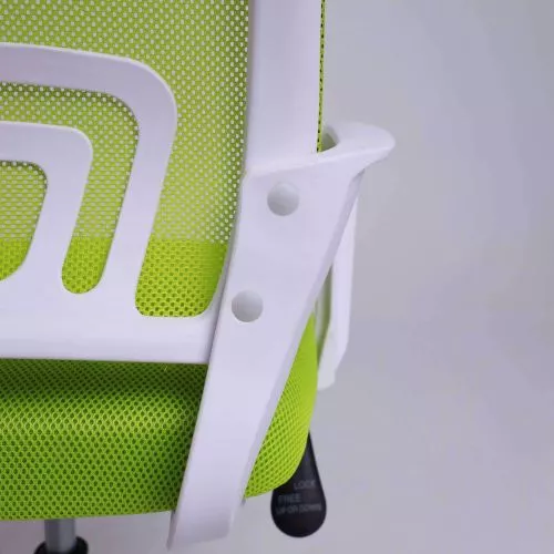 картинка Кресло поворотное RICCI NEW, WHITE (салатовый)
