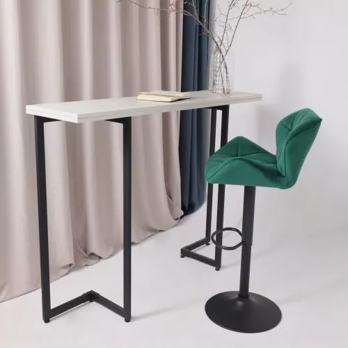 картинка Стул барный Berlin, зеленый, велюр