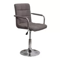 Кресло поворотное Rosio, серый, ткань фотография