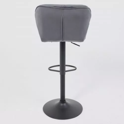 картинка Стул барный Berlin, темно-серый, велюр