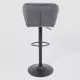картинка Стул барный Berlin, темно-серый, велюр