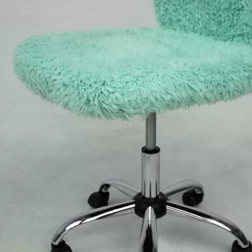 картинка Кресло поворотное Fluffy, мятный, искусственный мех