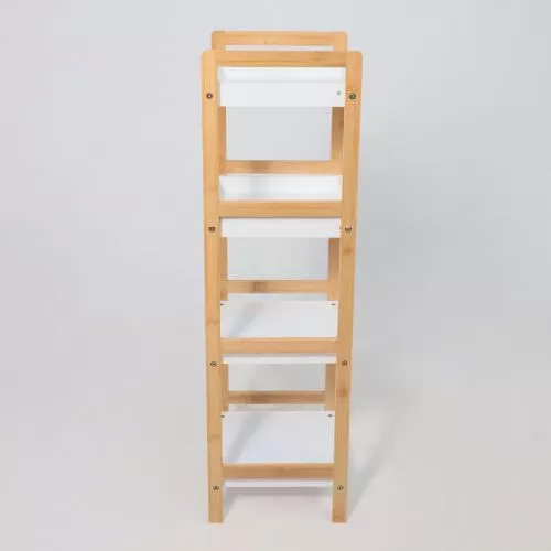 картинка Стойка для хранения MAGNOLIA - 4, бамбук+белый