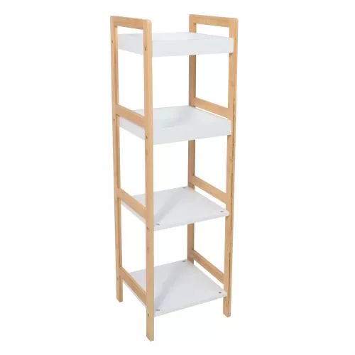 картинка Стойка для хранения MAGNOLIA - 4, бамбук+белый