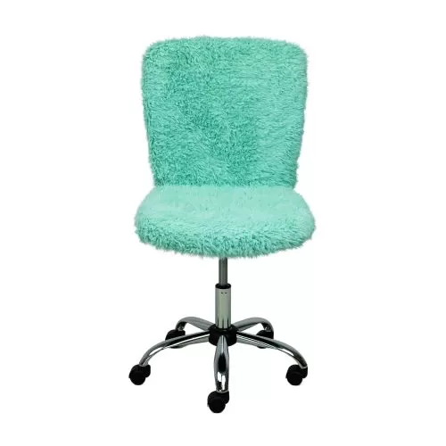 картинка Кресло поворотное Fluffy, мятный, искусственный мех