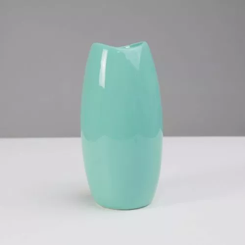 картинка Ваза керамическая GHOST, голубой, 12,5*12,5*23,5см