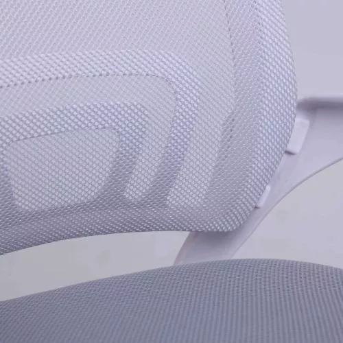 картинка Кресло рабочее, поворотное RICCI NEW, white, ткань/сетка, светло-серый