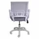 картинка Кресло рабочее, поворотное RICCI NEW, white, ткань/сетка, светло-серый