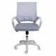 картинка Кресло рабочее, поворотное RICCI NEW, white, ткань/сетка, светло-серый