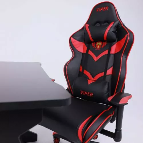 картинка Кресло поворотное Viper, красный + черный, экокожа
