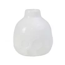 Ваза керамическая MONK, белый, 9,5*9,5*10см фотография