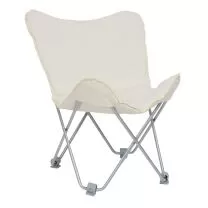 Кресло складное Maggy, белый, искусственный мех фотография