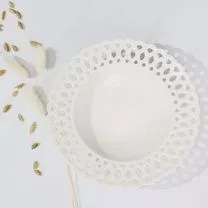 Тарелка глубока DELICATE, фарфор, белый, 20,3*3,8см фотография