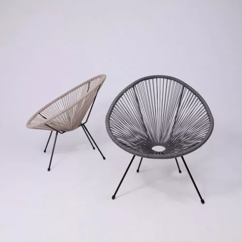 картинка Кресло садовое RIMINI, иск. ротанг, серый