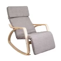 Кресло-качалка Smart, серый, ткань фотография