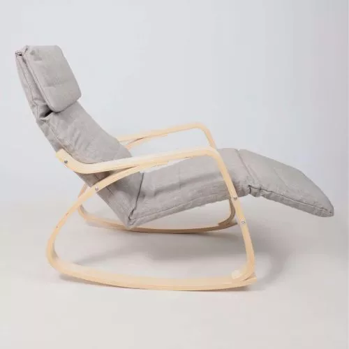 картинка Кресло-качалка Smart, серый, ткань