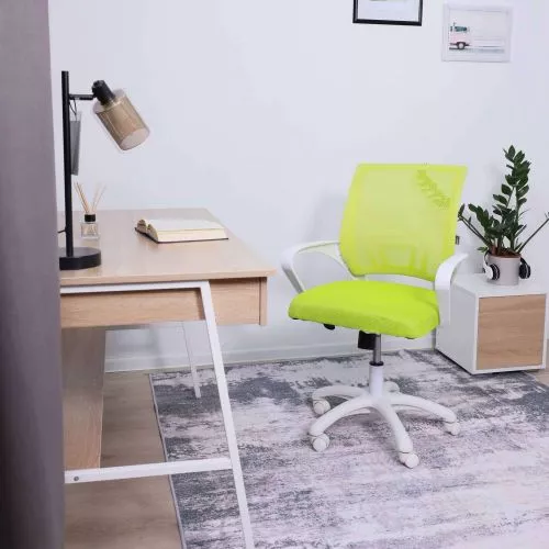 картинка Кресло поворотное RICCI NEW, WHITE (салатовый)